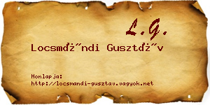 Locsmándi Gusztáv névjegykártya