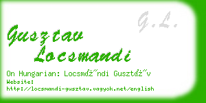 gusztav locsmandi business card